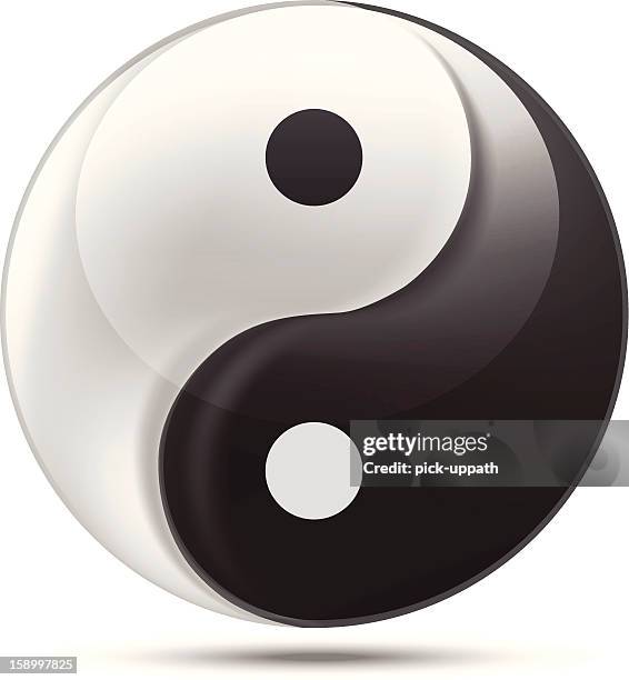 yin und yang - ying yang stock-grafiken, -clipart, -cartoons und -symbole