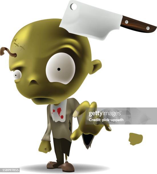 hungry zombie - decay stock illustrations