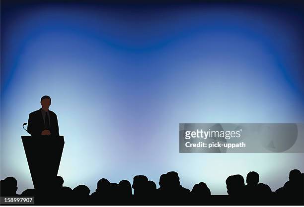 presenting detailed - business conference stock illustrations