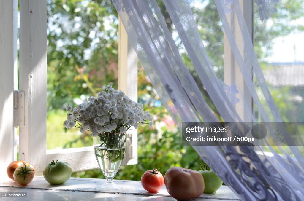 Close-up of fruits and vegetables on table