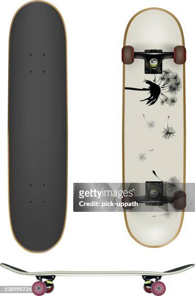 skate boards - boat deck stock illustrations