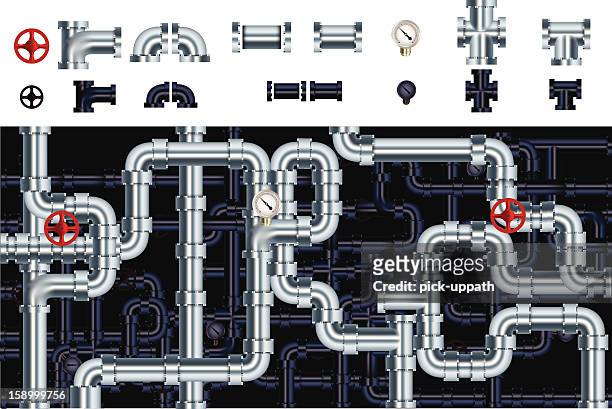 pipes - air valve stock illustrations