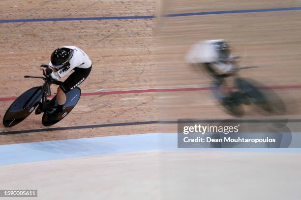Lisa Klein of Germany competes during the women elite individual pursuit - qualification in the 96th UCI Cycling World Championships Glasgow 2023,...