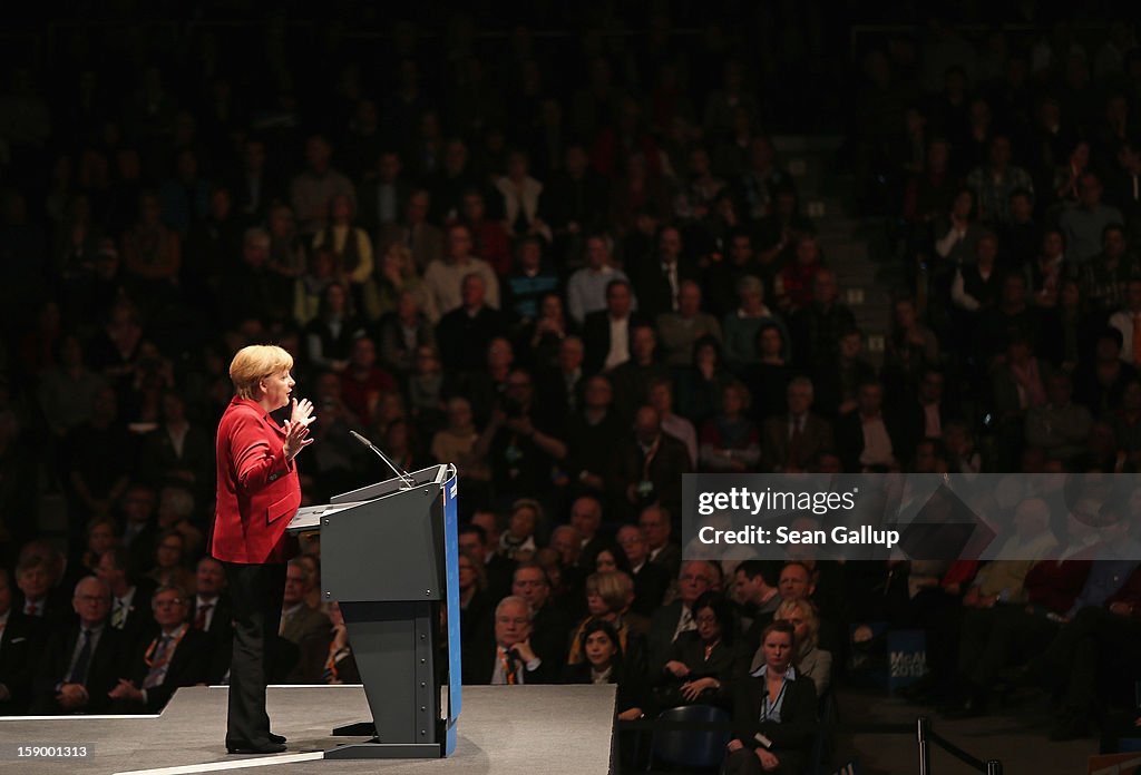 Merkel Campaigns For CDU In Lower Saxony