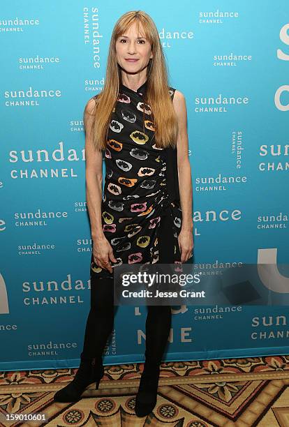 Actress Holly Hunter attends the Sundance Channel 2013 Winter TCA Panel at The Langham Huntington Hotel and Spa on January 5, 2013 in Pasadena,...