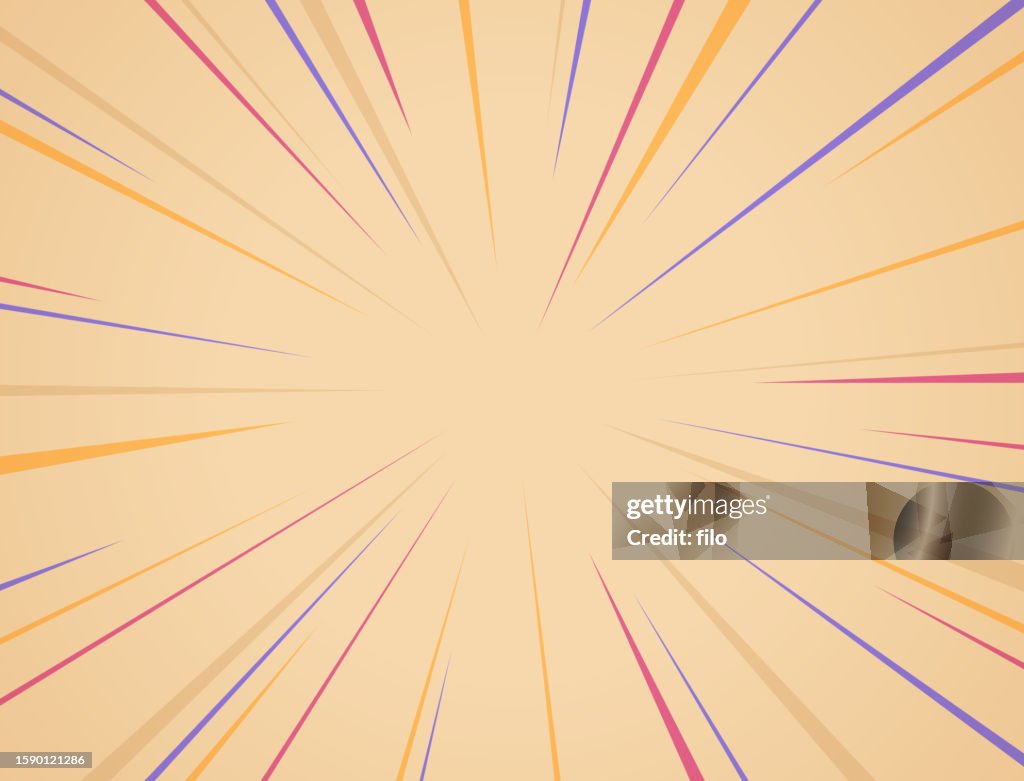 Burst Blast Comic Book Explosion Abstrakter Hintergrund