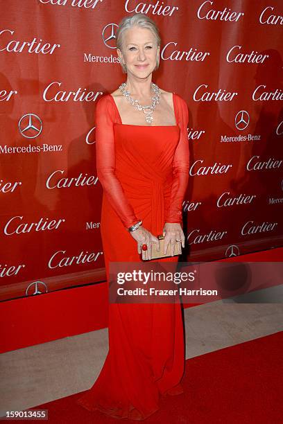 Actress Helen Mirren arrives at the 24th annual Palm Springs International Film Festival Awards Gala at the Palm Springs Convention Center on January...