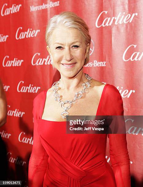 Dame Helen Mirren arrives at the 24th annual Palm Springs International Film Festival Awards Gala at the Palm Springs Convention Center on January 5,...
