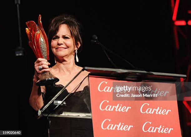 Actress Sally Field accepts the Career Achievement Award onstage during the 24th annual Palm Springs International Film Festival Awards Gala at the...