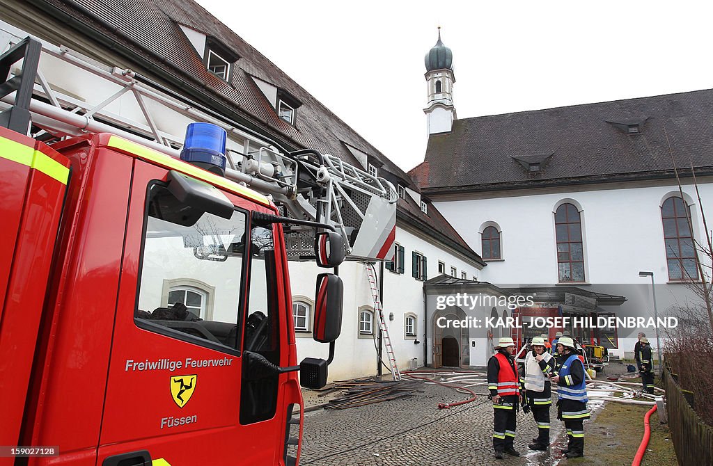 GERMANY-FIRE-MONASTERY