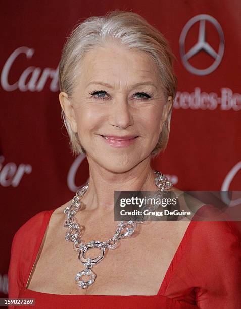 Actress Dame Helen Mirren arrives at the 24th Annual Palm Springs International Film Festival Awards Gala at Palm Springs Convention Center on...