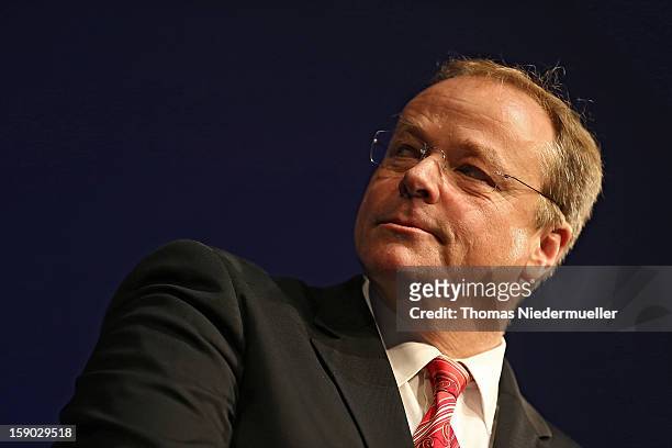 German Development Minister Dirk Niebel attends the annual Epiphany conference at the state opera house on January 6, 2013 in Stuttgart, Germany. The...