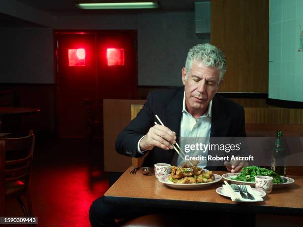 Chef/food critic Anthony Bourdain is photographed for AdWeek Magazine on May 16, 2016 in New York City.