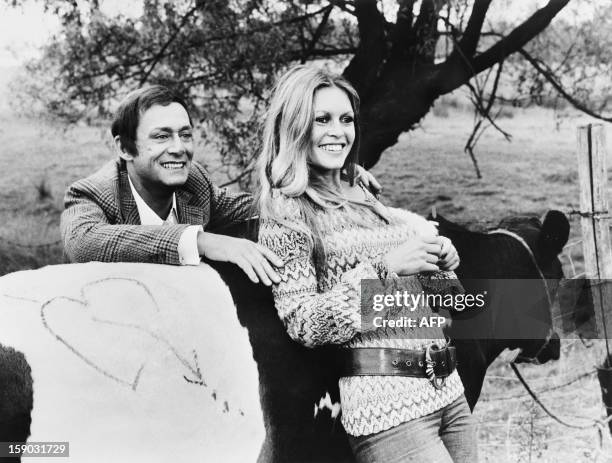 Photo taken on February 19, 1973 shows French actors Brigitte Bardot and Maurice Ronet on the set of "Don Juan" directed by Roger Vadim. AFP PHOTO