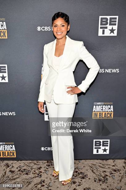 Jericka Duncan attends BET and CBS news presents: Content For Change: America In Black, Director's Cut at Birmingham-Jefferson Convention Complex on...