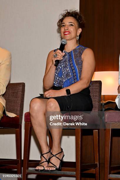 Michelle Miller speaks at BET and CBS news presents: Content For Change: America In Black, Director's Cut at Birmingham-Jefferson Convention Complex...