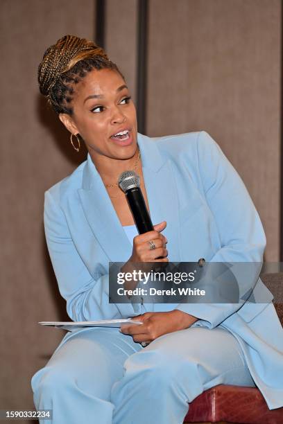 Danya Bacchus speaks for BET and CBS news presents: Content For Change: America In Black, Director's Cut at Birmingham-Jefferson Convention Complex...