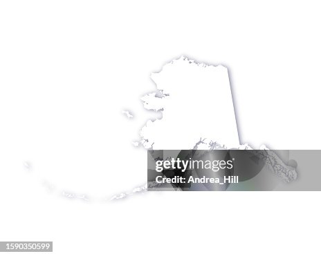 Alaska Soft Drop Shadow Vector Map Illustration Alaska Soft Drop Shadow Vector Map Illustration