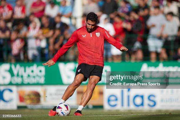 Raul Garcia of Athletic Club in action prior the pre-season friendly match between Athletic Club and SD Eibar at Las Llanas on August 3 in Sestao,...