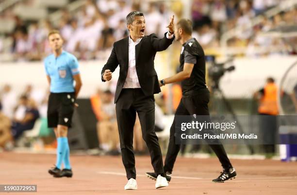 Head Coach Razvan Lucescu during the UEFA Conference League Third Qualifying Round, 1st leg match between Hajduk Split and PAOK at Poljud Stadium on...