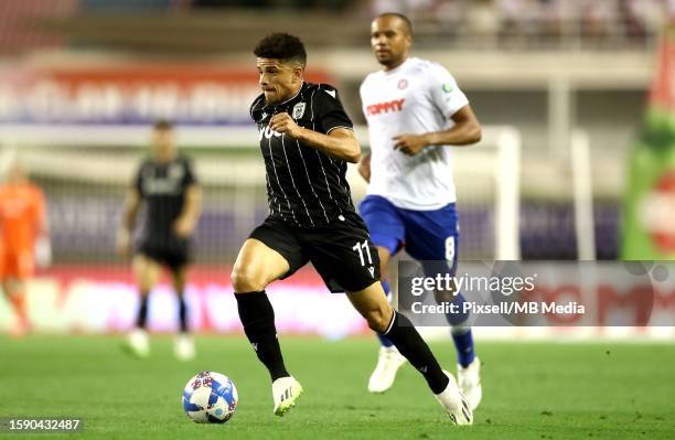 Taison of PAOK in action during the UEFAConference League Third Qualifying Round, 1st leg match between Hajduk Split and PAOK at Poljud Stadium on...