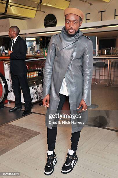 Jason Boateng attends the launch of 1205 Paula Gerbase Hosted By Harvey Nichols ahead of the London Collections: MEN AW13 at on January 6, 2013 in...