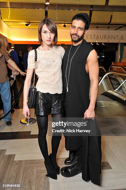 Ella Catliff and Nikthakkar attend the launch of 1205 Paula Gerbase Hosted By Harvey Nichols ahead of the London Collections: MEN AW13 at on January...