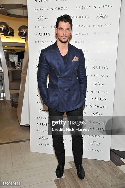 David Gandy attends the launch of 1205 Paula Gerbase Hosted By Harvey Nichols ahead of the London Collections: MEN AW13 at on January 6, 2013 in...