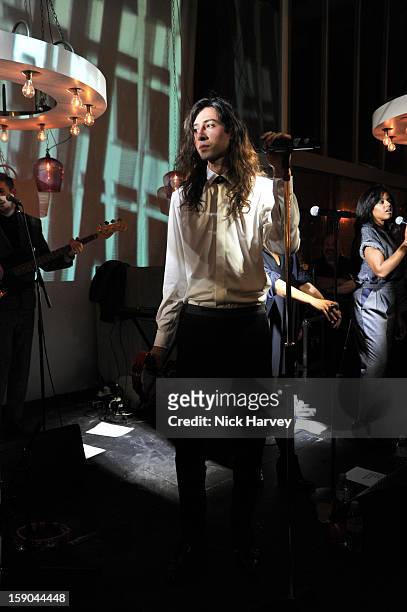 Kindness perform at the launch of 1205 Paula Gerbase Hosted By Harvey Nichols ahead of the London Collections: MEN AW13 at on January 6, 2013 in...