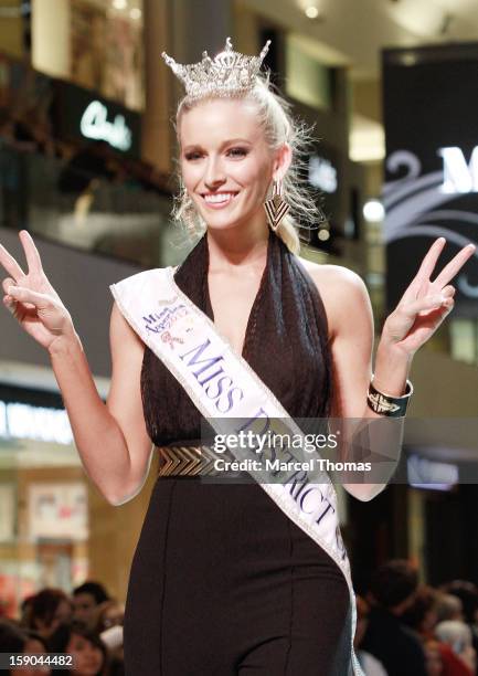 Miss District of Columbia Allyn Rose introduced at the 2013 Miss America Pageant "Meet and Greet" Fashion Show at the Fashion Show mall on January 5,...