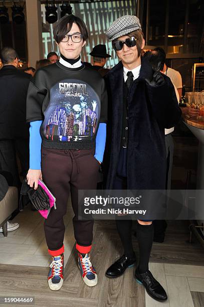Yu Masui and Guest attends the launch of 1205 Paula Gerbase Hosted By Harvey Nichols ahead of the London Collections: MEN AW13 at on January 6, 2013...