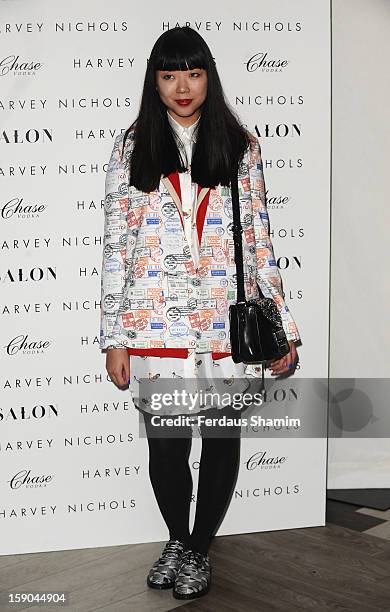 Susie Lau attends the launch of 1205 Paula Gerbase Hosted By Harvey Nichols ahead of the London Collections: MEN AW13 at on January 6, 2013 in...