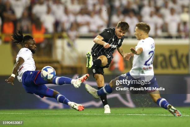 Thomas Murg of PAOK in action during UEFA Conference League Third Qualifying Round, 1st leg match between Hajduk Split and PAOK at Poljud Stadium on...