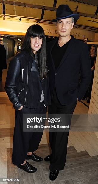 Paula Gerbase and Cameron Silver attend the launch of 1205 Paula Gerbase hosted by Harvey Nichols on January 6, 2013 in London Engand.