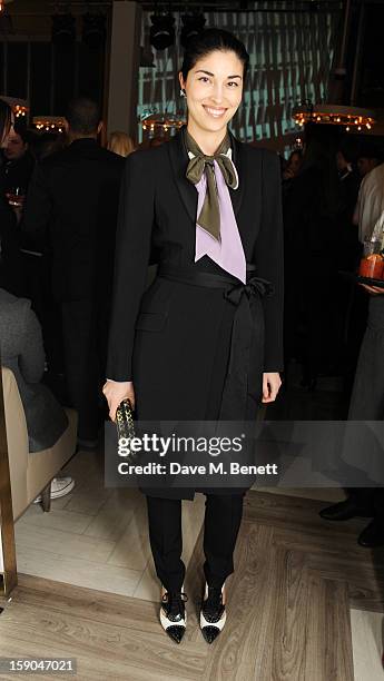 Caroline Issa attends the launch of 1205 Paula Gerbase hosted by Harvey Nichols on January 6, 2013 in London Engand.