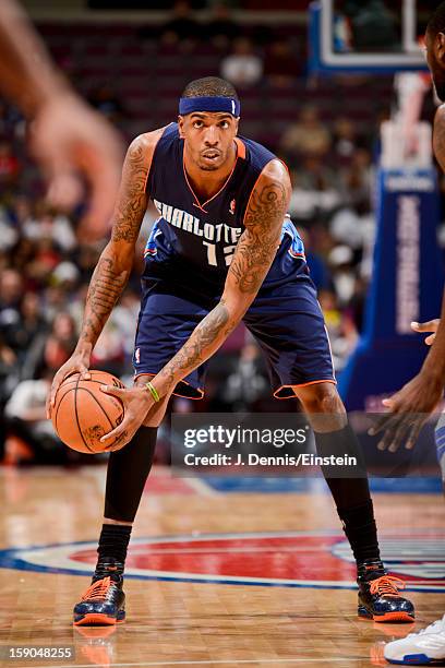 Tyrus Thomas of the Charlotte Bobcats controls the ball against the Detroit Pistons on January 6, 2013 at The Palace of Auburn Hills in Auburn Hills,...