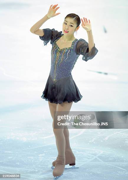 Kim Yu-Na performs during day three of Korea Figure Skating Championshpis 2013 at Mokdong Ice Rink on January 6, 2013 in Seoul, South Korea.