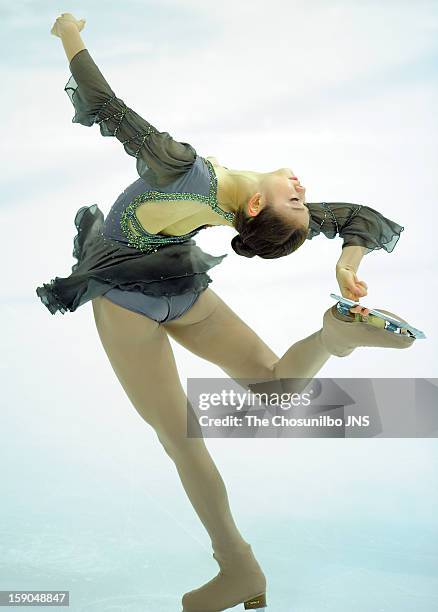 Kim Yu-Na performs during day three of Korea Figure Skating Championshpis 2013 at Mokdong Ice Rink on January 6, 2013 in Seoul, South Korea.