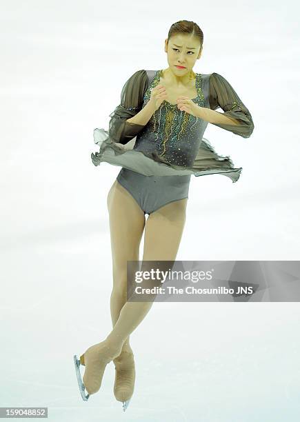 Kim Yu-Na performs during day three of Korea Figure Skating Championshpis 2013 at Mokdong Ice Rink on January 6, 2013 in Seoul, South Korea.