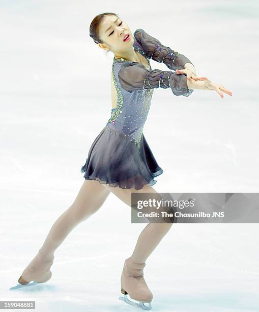 Kim Yu-Na performs during day three of Korea Figure Skating Championshpis 2013 at Mokdong Ice Rink on January 6, 2013 in Seoul, South Korea.