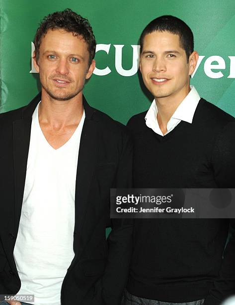 Actor David Lyons and JD Pardo attends the NBC Winter TCA Press Tour held at the Langham Huntington Hotel and Spa on January 6, 2013 in Pasadena,...