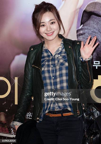 Lee Young-Eun attends the 'My Little Hero' Vip Press Screening at Wangsimni CGV on January 3, 2013 in Seoul, South Korea.