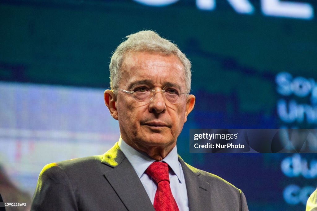 Colombia's Former President Alvaro Uribe Hosts Event Announcing Candidates For Bogota's Council
