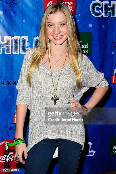 Actress Madison Leisle arrives at the CHILL-OUT closing night concert at The Queen Mary on January 6, 2013 in Long Beach, California.