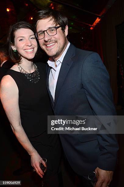 Virginia Sommer and Rich Sommer attend the Audi Golden Globes Kick Off 2013 at Cecconi's Restaurant on January 6, 2013 in Los Angeles, California.