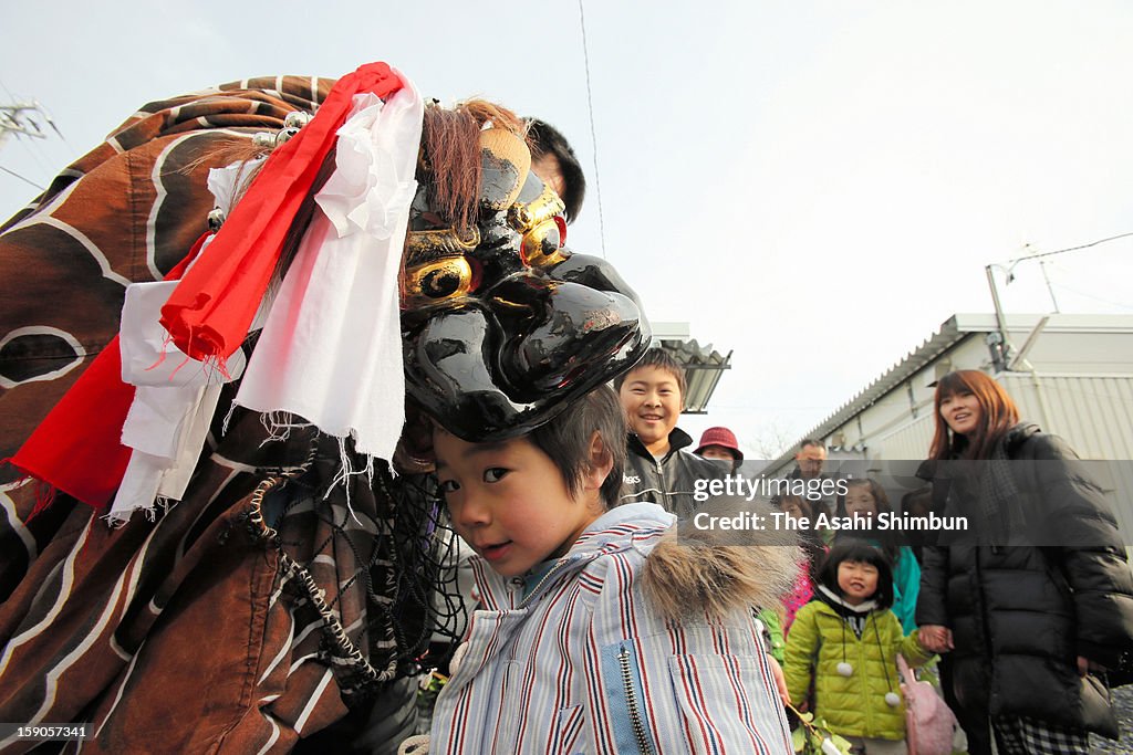 'Akuma Barai' Traditional New Year Event Held In Rikuzentakata