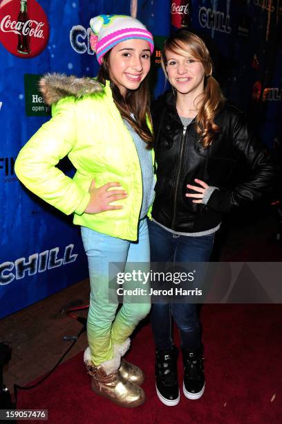 Victoria Strauss and Lauren Suthers arrive at the CHILL-OUT closing night concert at The Queen Mary on January 6, 2013 in Long Beach, California.