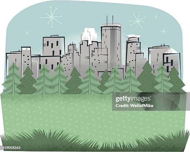 minneapolis park - minneapolis stock illustrations