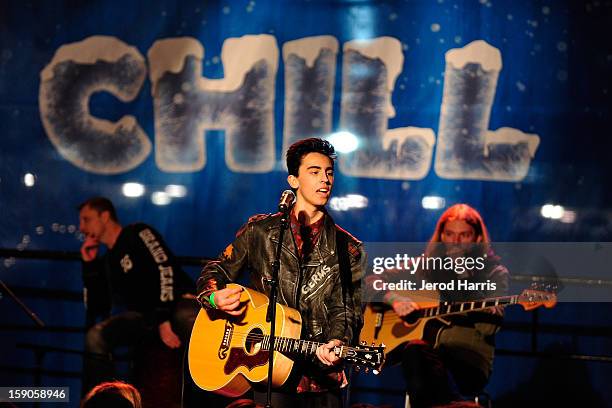 Brandon Hudson performs at the CHILL-OUT closing night concert at The Queen Mary on January 6, 2013 in Long Beach, California.