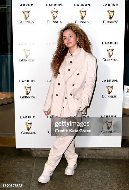 Ella Eyre attends as Guinness & Labrum launch their summer capsule collection, on August 03, 2023 in London, England. The collection pays homage to...